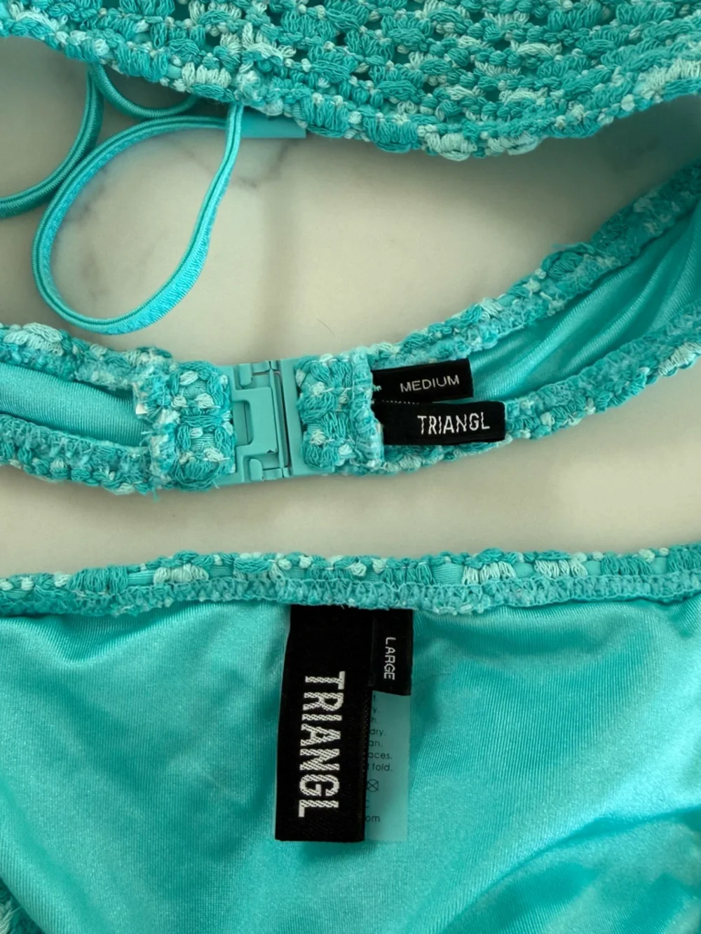 Triangl Swimwear Cora Bikini SET - Tiel Blue - Size M/L